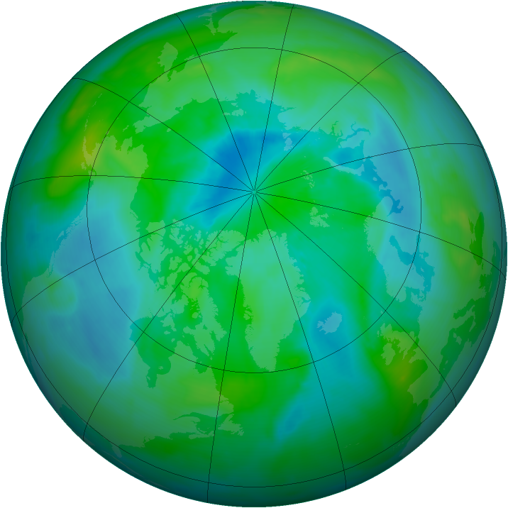 Arctic ozone map for 07 September 2013